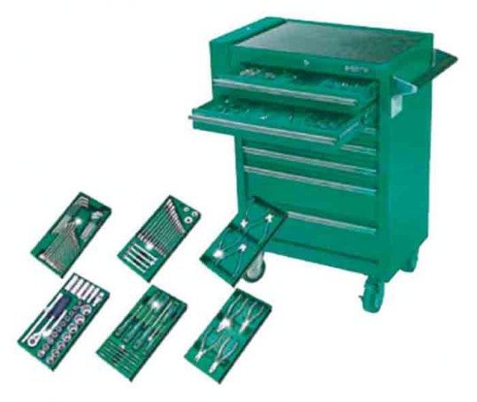 7 Dr Tool Cabinet With 98PC Tool Set 