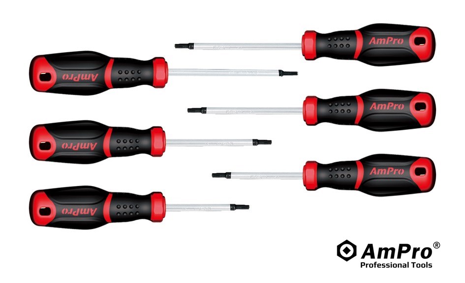 6PC "POWER GRIP" SCREWDRIVER SET (STAR) 