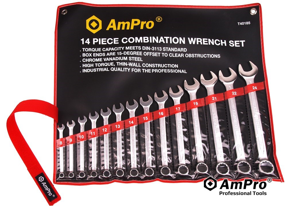 14PC COMBINATION WRENCH SET (8-24mm) 