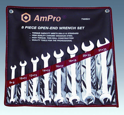 8PC OPEN-END WRENCH SET (8 x 9 - 21 x 23mm) 