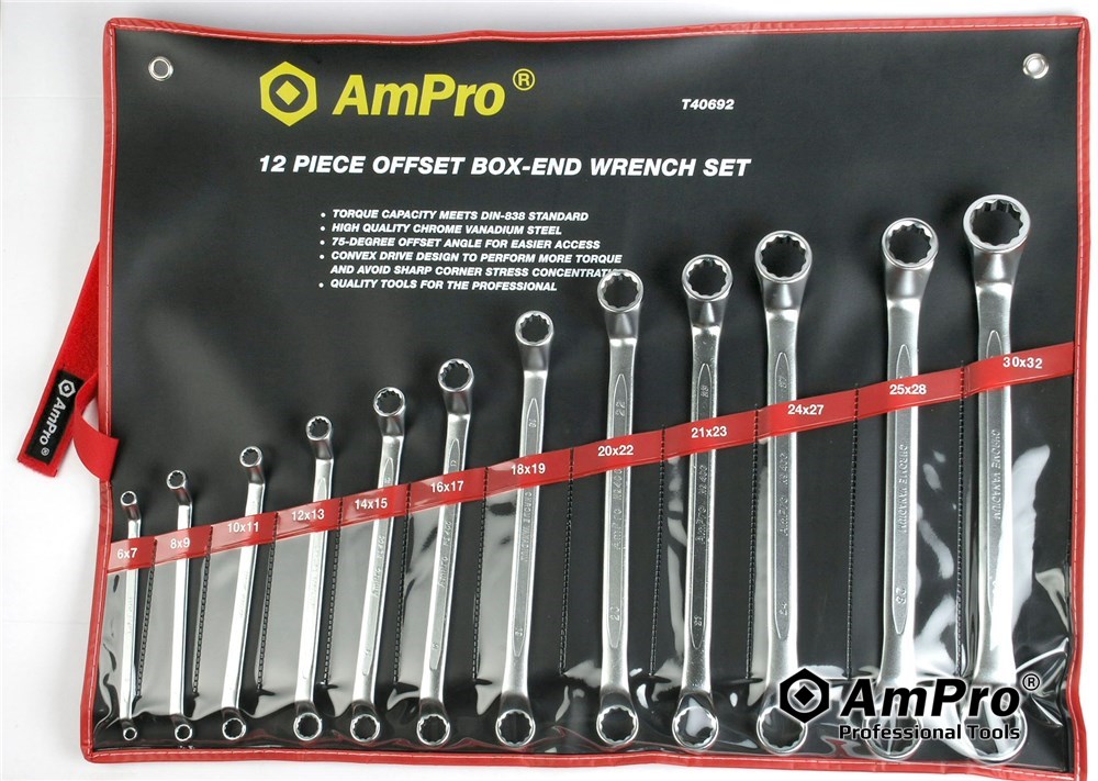 12PC OFFSET BOX WRENCH SET (6x7-30x32) 