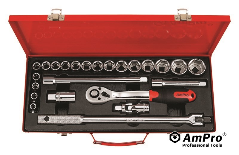 24PC 1/2" DR. SOCKET SET (SAE) 