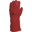 CA515R Welder leather Glove w lining 35cm Red 