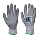 A622 Grey Palm glove, Cut 5 PU
