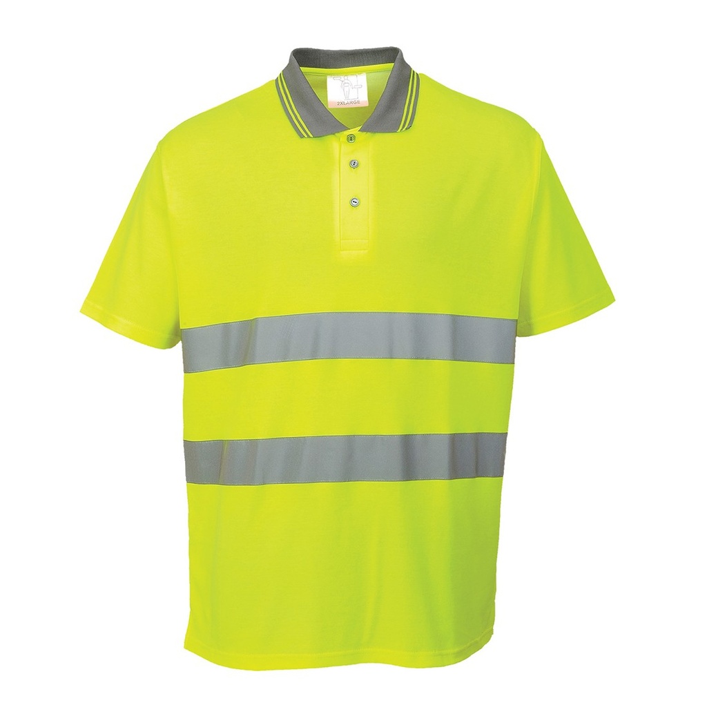 S171 Yellow Hi-Vis Cotton Polo Shirt