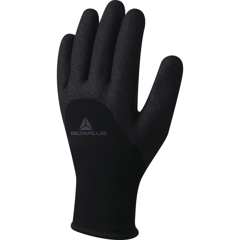 VV750 - BLACK THERMAL GLOVES PVC-COAT