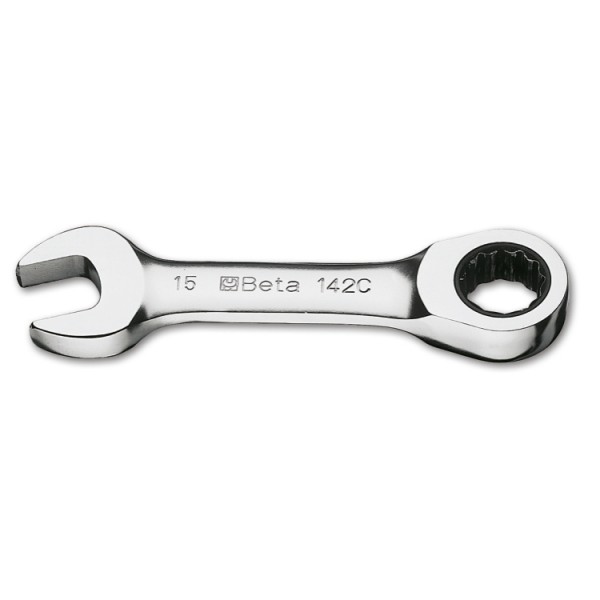 Ratcheting combination wrenches 13mm straight short series