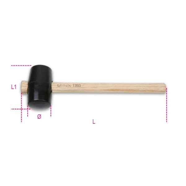 50 mm HARD RUBBER HEAD HAMMERS