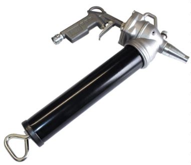 Pneumatic gun for loose grease