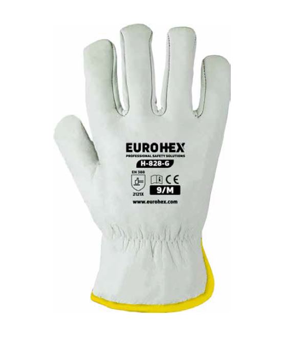 EUROHEX H828G DRIVER GLOVE GRAIN LEATHER 2121X