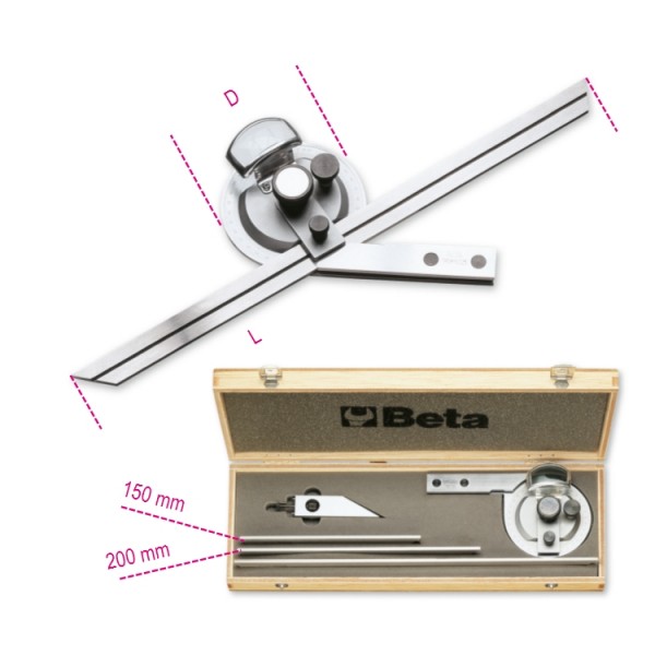1678/C3 - Bevel protractor made from stainless steel