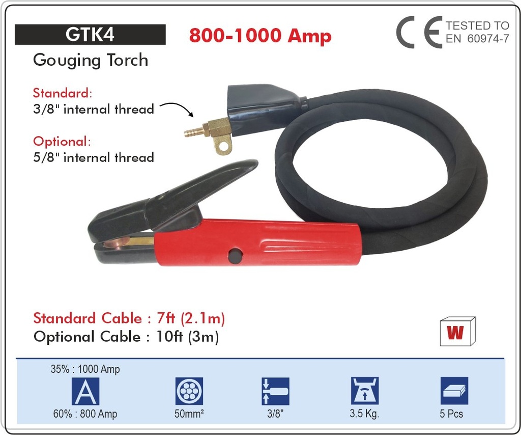 ARC GOUGING TORCH GTK4 800-1000 AMP