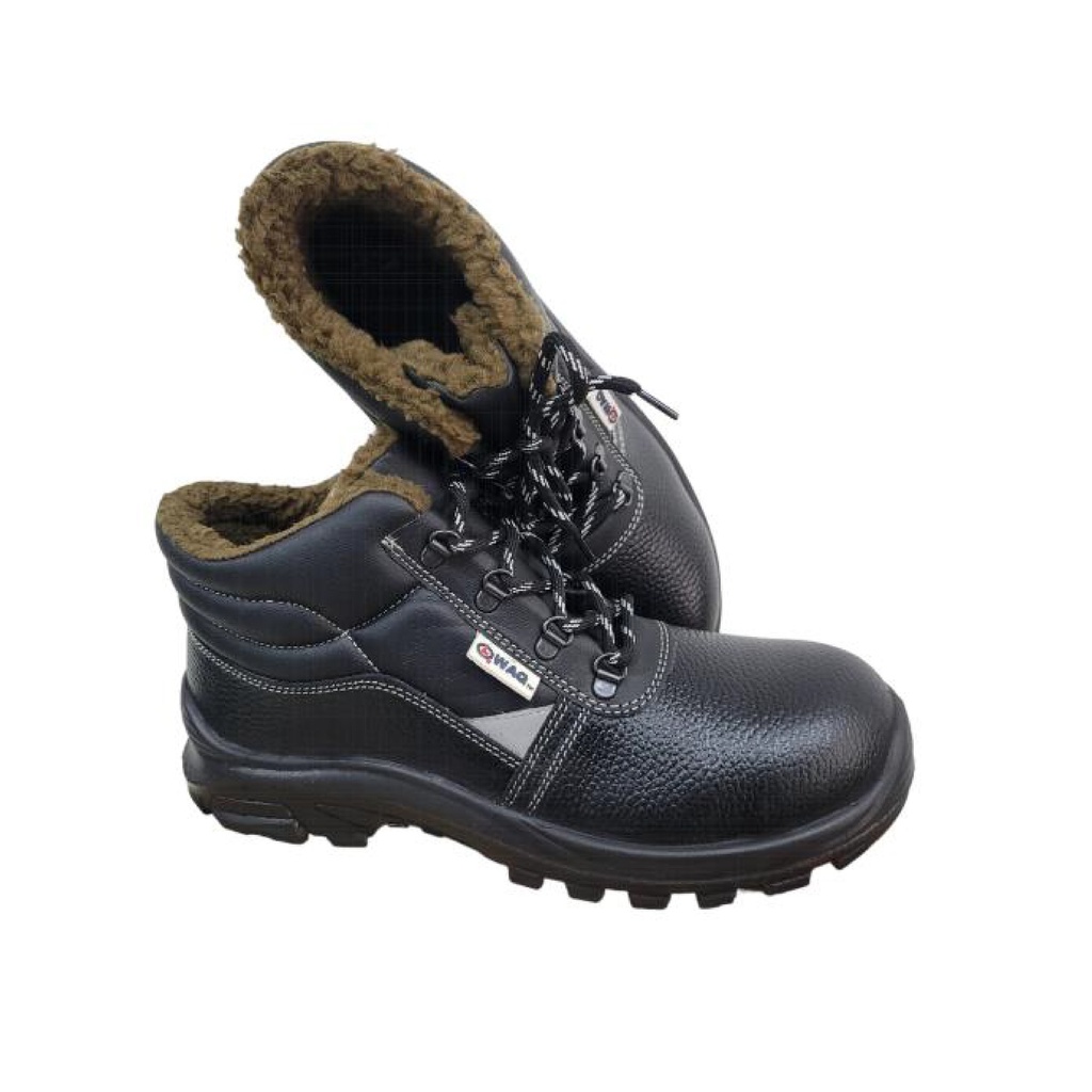SS-69 Steel S3 SRC High Black With Fur Safety Shoes