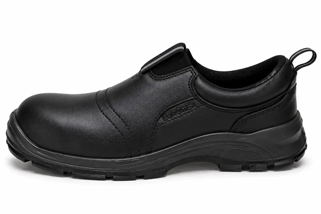 VIVID S2 Composite Black Leather Safety Shoes -  S2 HI CI FO SR Memory Foam Insole  