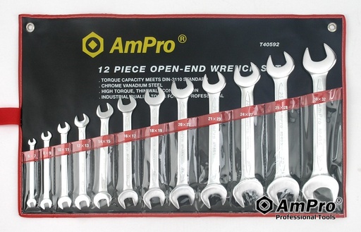 [AMT40592] 12PC OPEN-END WRENCH SET (6x7-30x32mm) 