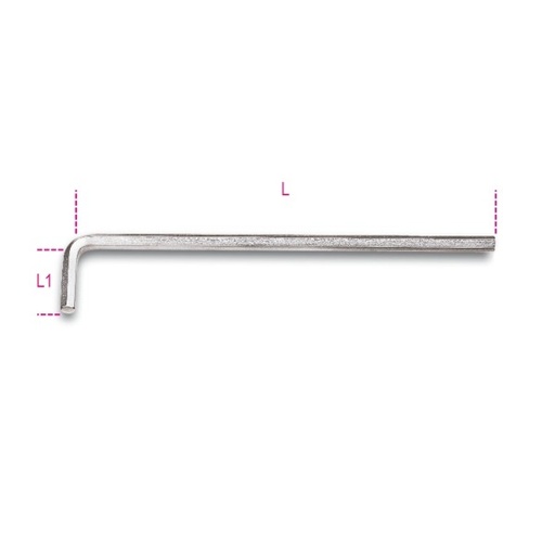 [BE000960332] 96Lc 12- Offset Hex Long Chrome-Plated Allen Key