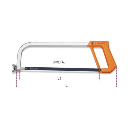 [BE017250001] 1725-HACKSAW FRAMES W. BLADE 