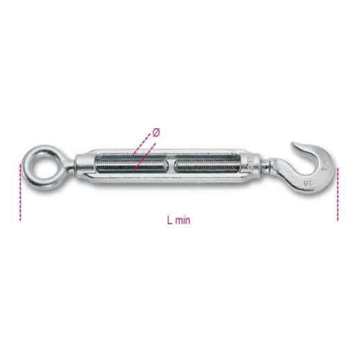 [BE080060110] 8006-Z M10-HOOK-EYE TURNBUCKLES 