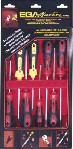 [EG55516] SET OF 8 SCREWDRIVERS MASTERTORK 