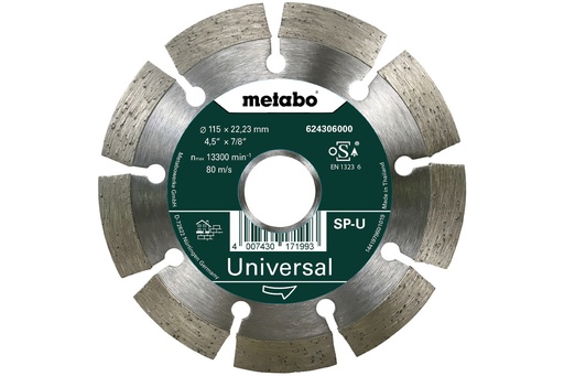 [ME624306000] Universal Diamond Cutting Disc 115 x 22.23 mm 9 Segments , SP-U