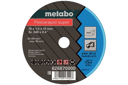 [ME626870000] 5 Flexiarapid super 76x1,0x10 mm Inox 