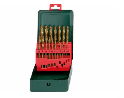 [ME627156000] HSS-TIN Drill-Set BIT STORAGE CASE, 19 PIECES "1-10 x 0.5 mm"