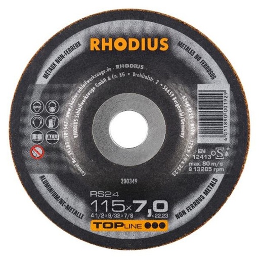 [RH200349] Aluminum Grinding Disc 115x6x22.23mm Depressed  T27 - TOP