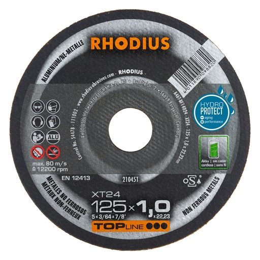 [RH205910] Aluminum Cutting Disc (115x1.5x22.23mm) Flat T41 - TOP
