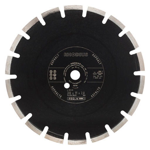 [RH303496] Asphalt Diamond Cutting Disc 350 x 25.40 mm (Professional) 21 Segments , LD60