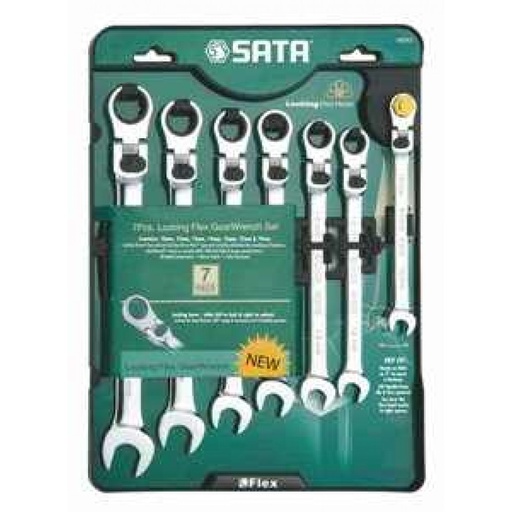 [SA9043] XL Locking Flex Combination Ratcheting Wrench Set 7 Pc. 