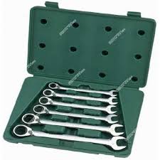 [SA9080] Reversible Combination Ratcheting Wrench Set 6 Pc. 