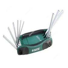 [SA9122] 9Pc Hex Fold-Up Allen Key Set (1.5-10)Mm