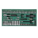 TRAY SET - 66 PC 1/4" DR SOCKET 