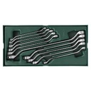 TRAY SET - 10PC DOUBLE BOX END WRENCH (METRIC) 