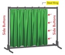 PVC WELDING CURTAIN 8'L X 6'H, FOLDING-DARK GREEN 