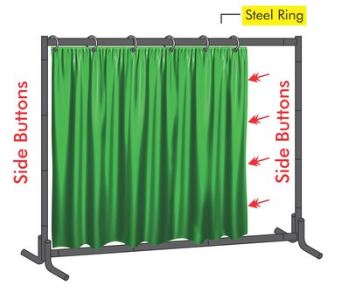 [WSSPC86PF] PVC WELDING CURTAIN 8'L X 6'H, FOLDING-DARK GREEN 