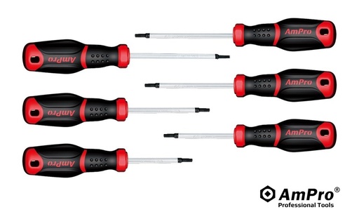 [AMT32799] 6PC "POWER GRIP" SCREWDRIVER SET (STAR) 