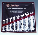 8PC OPEN-END WRENCH SET (8 x 9 - 21 x 23mm) 