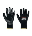 POLYTRIL Black Knitted Nitrile Gloves, size 9 