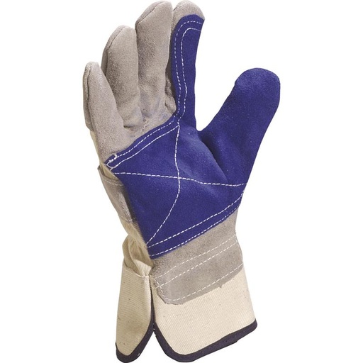 [DPDS202RP10] DS202RP Leather Glove Reinforce Canvas Grey-Blue 10 