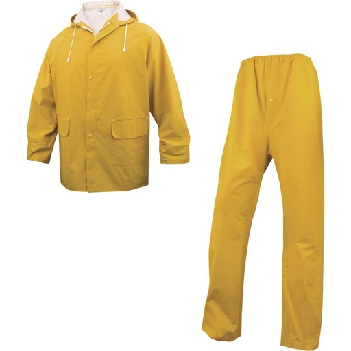 EN304 rain suit polyester PVC Yellow