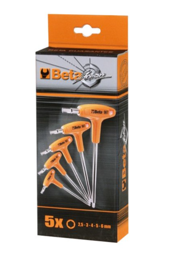 [BE000960933] 96T/S - 8Pc T-Handles Offset Hex Allen Key Set (2-10Mm) 