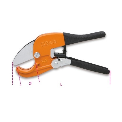 [BE003420030] Ratchet-type shears for plastic pipes 0-42mm
