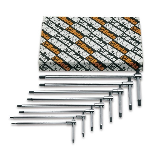 [BE009510693] set of 8 T-handle wrenches with three hexagon male ends