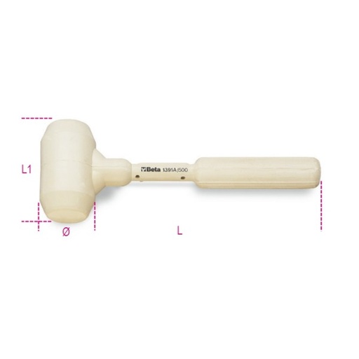 [BE013910205] 500g Rubber Dead Blow Tile Workers Hammer