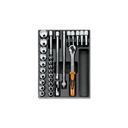 29Pcs 1/2" Tool Assortment Kit With Hard Thermoformed Tray