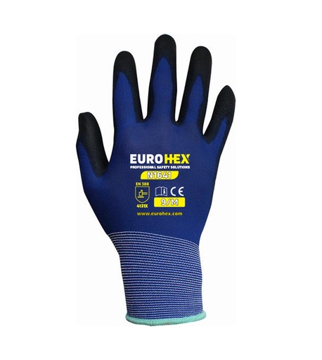EUROHEX N1641 Wet And Dry Nitrile Full Coated Gloves 4131X
