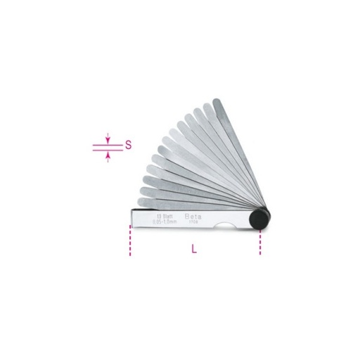 [BE017080008] 1708/8-METRIC FEELER GAUGES