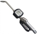 Oil gun with liter counter and rigid nozzle